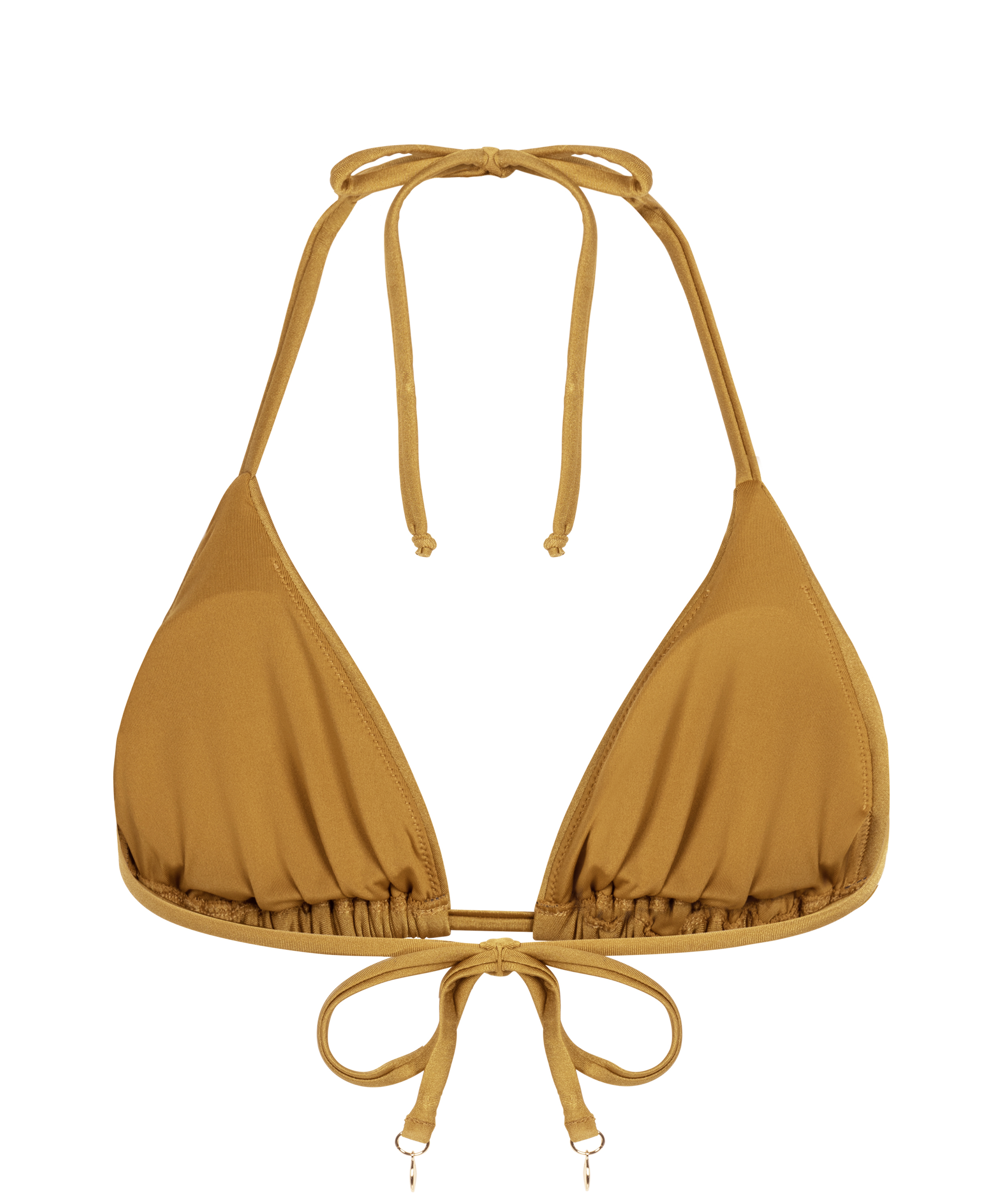 Top de bikini triangular Boho, Amarillo, main