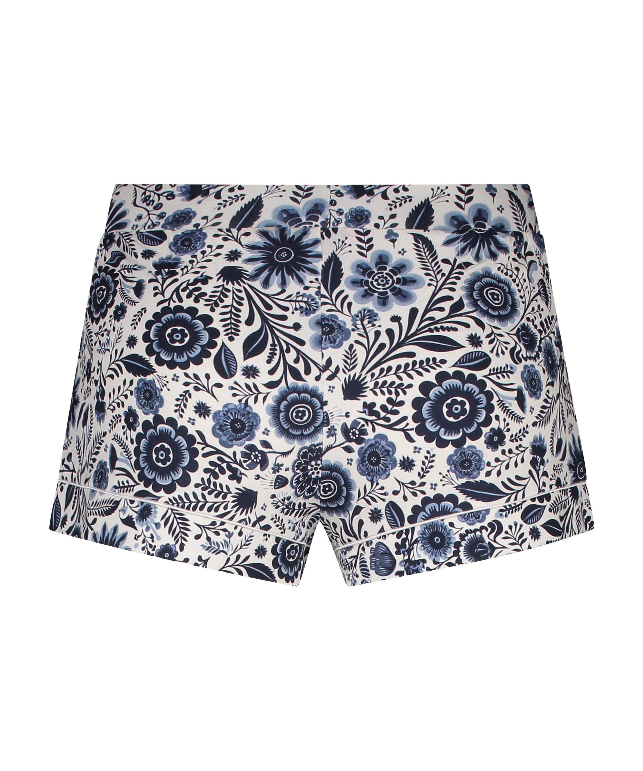 Pantalón corto de pijama de tejido de punto, Blanco, main