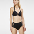 Top de bikini push-up preformado Boho Chic, Negro