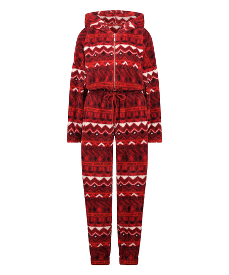 Mono de franela Fairisle, Rojo