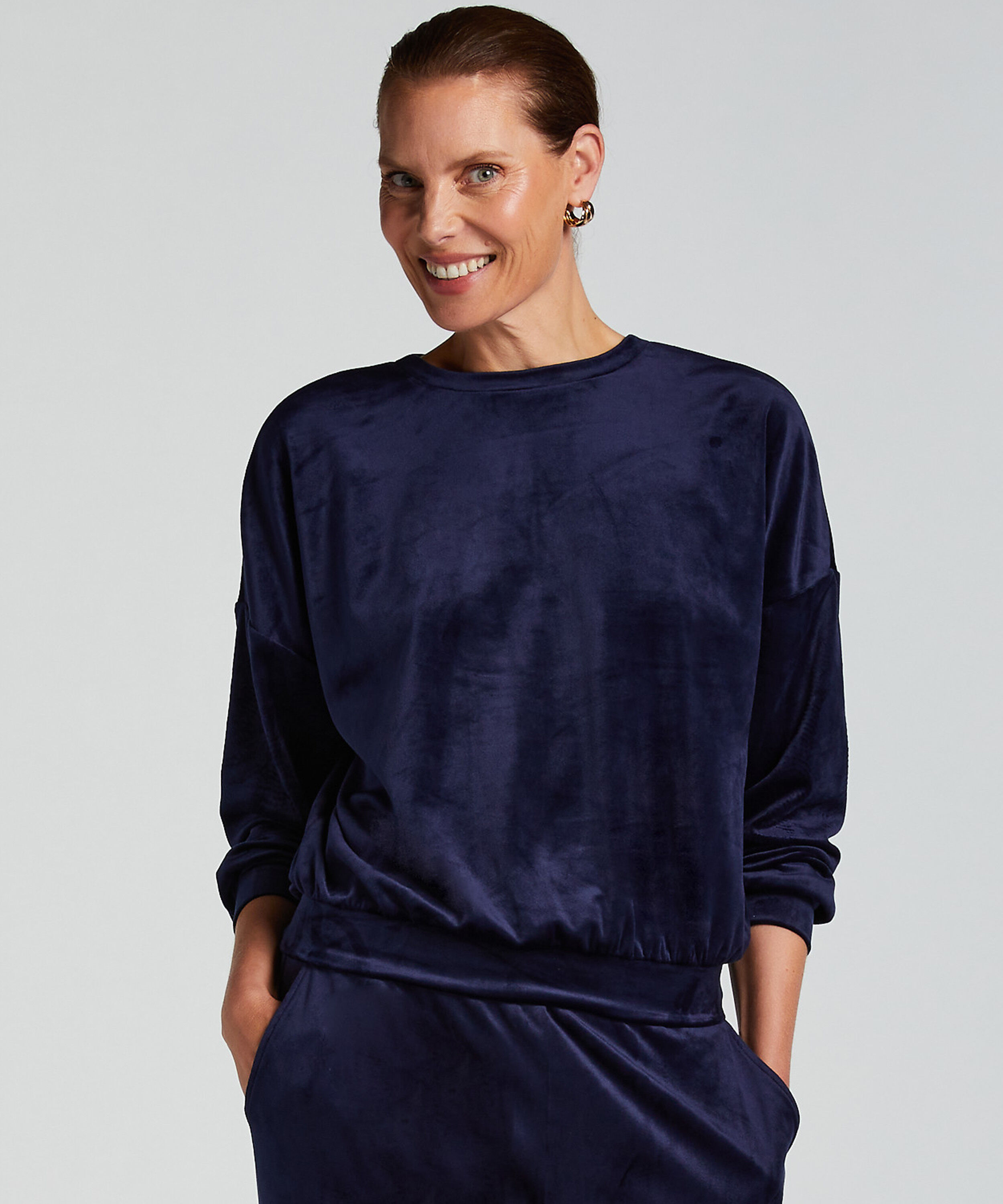Top de terciopelo, Azul