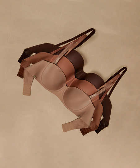 Sujetador de aros preformado sin tirantes Jane, Beige