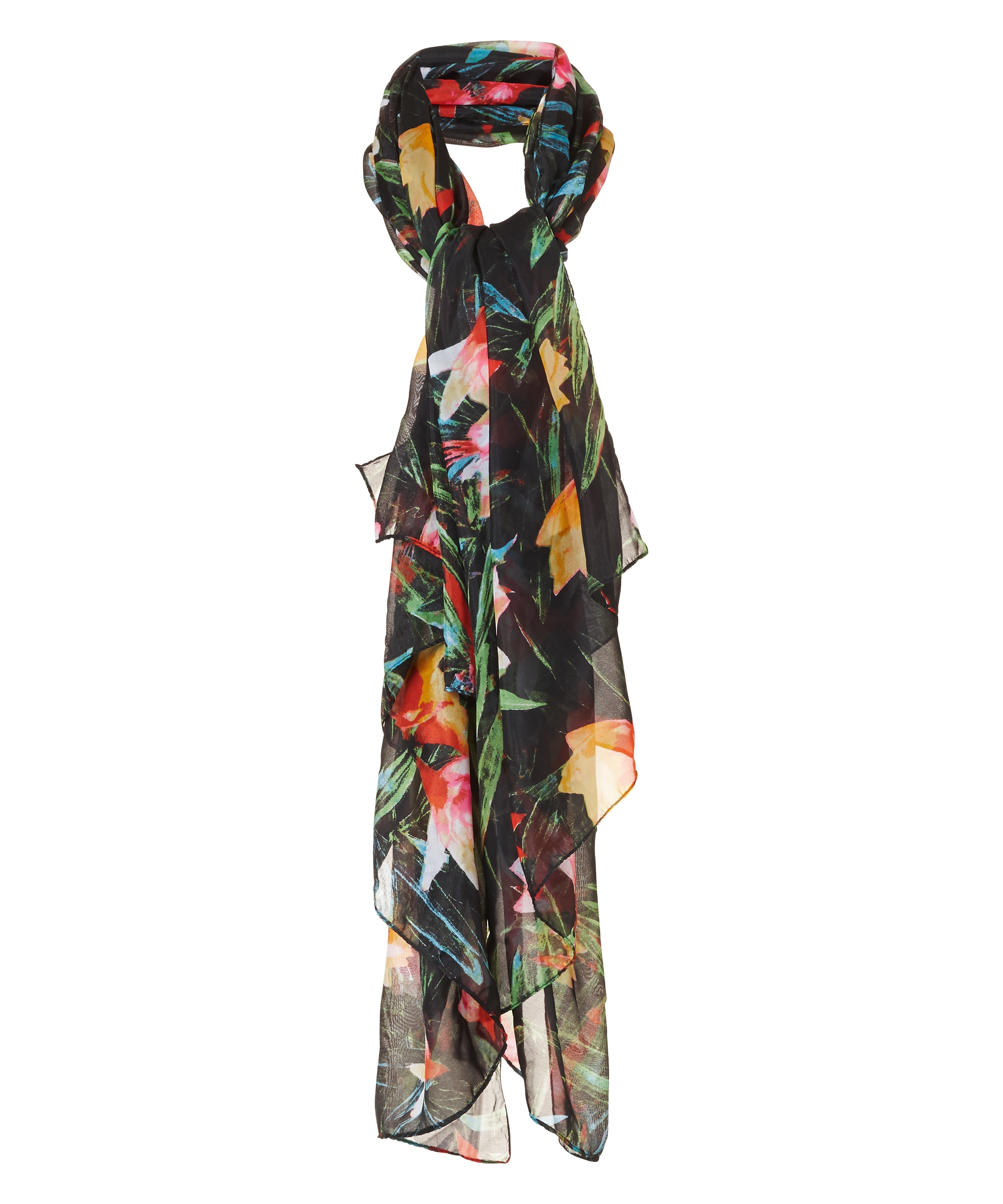 Pareo floral fantasy, Negro, main