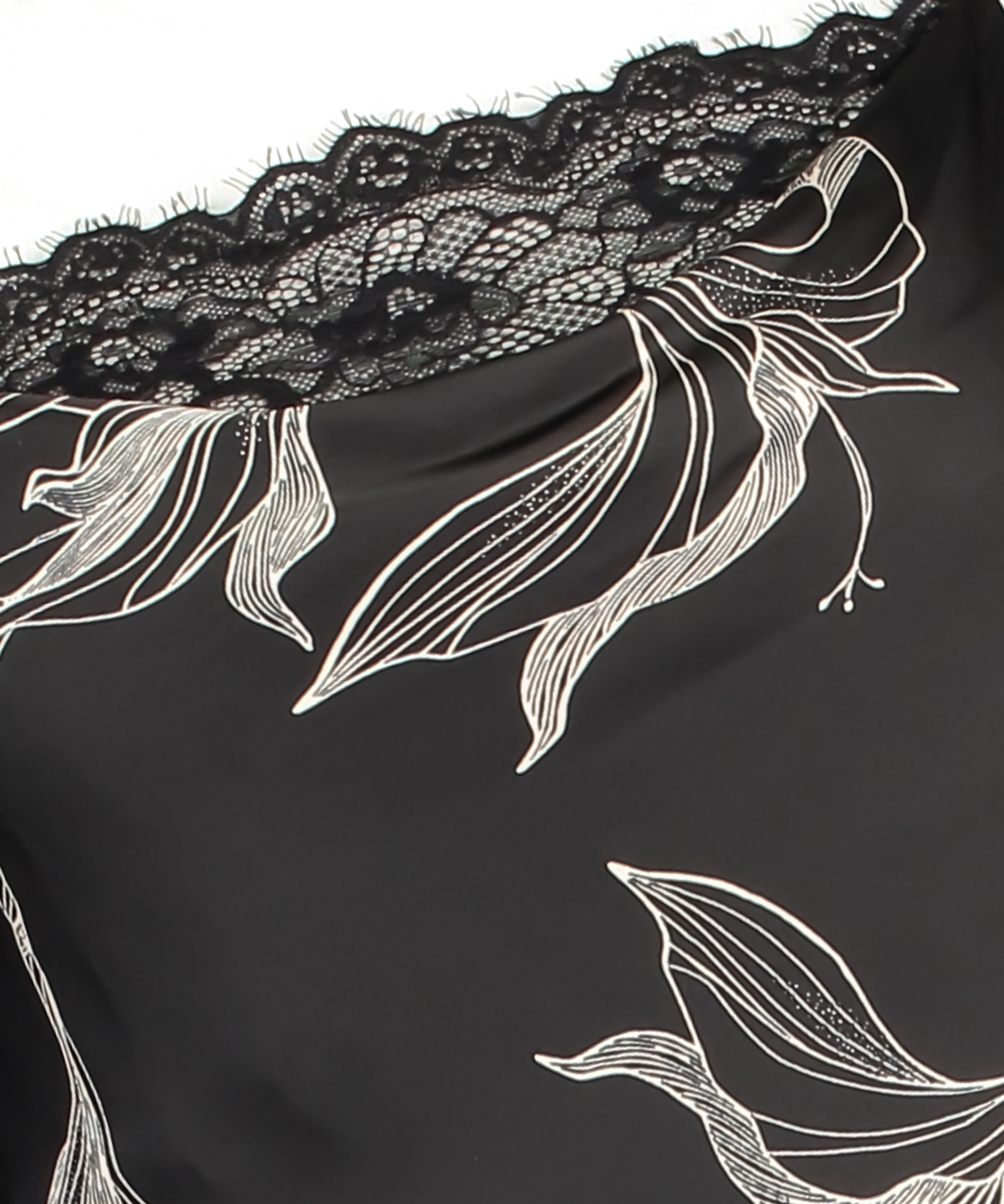 Vestido combinaci&oacute;n satinado Lotus, Negro, main