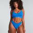Tanga de tiro alto Dianne, Azul