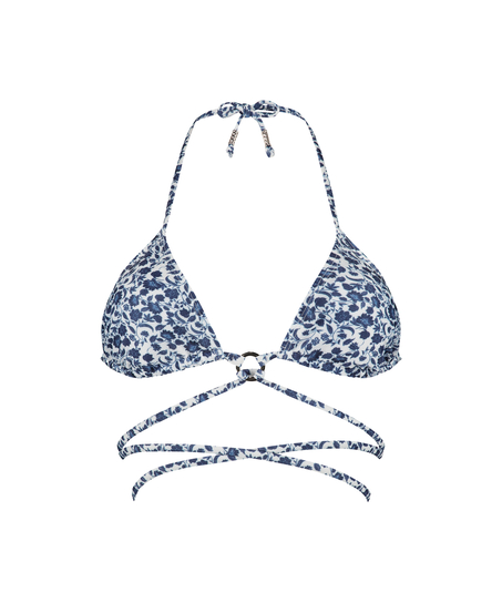 Top de bikini de triángulo Morocco, Blanco