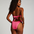 Braguita de Bikini de Corte Alto Crinkle, Rosa