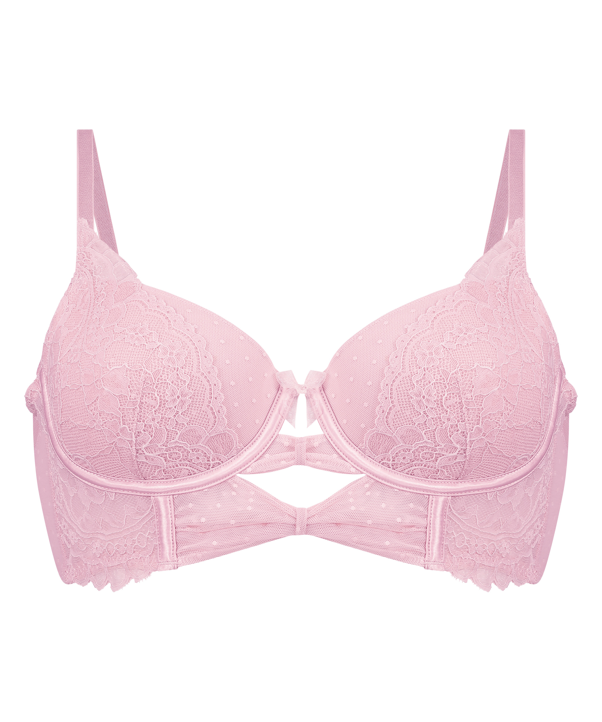 Sujetador de aros longline acolchado Juliette, Rosa, main