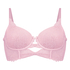 Sujetador de aros longline acolchado Juliette, Rosa