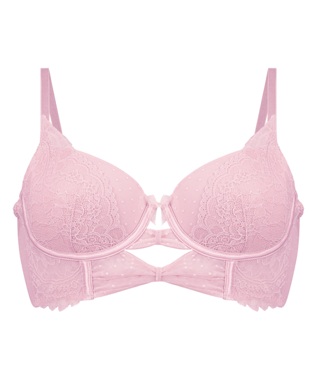 Sujetador de aros longline acolchado Juliette, Rosa