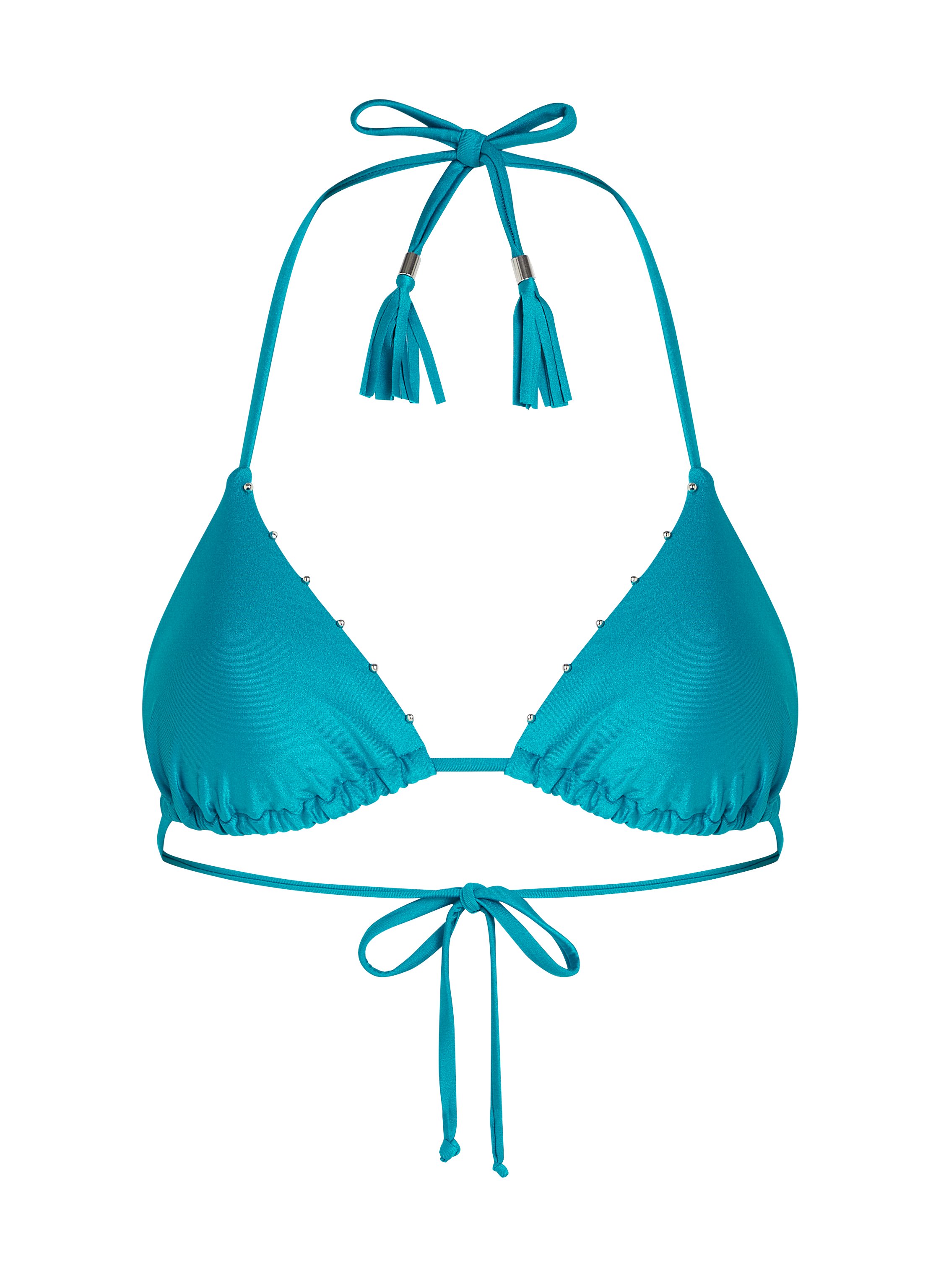 Top de bikini triangular Aqua, Verde, main