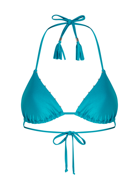 Top de bikini triangular Aqua, Verde