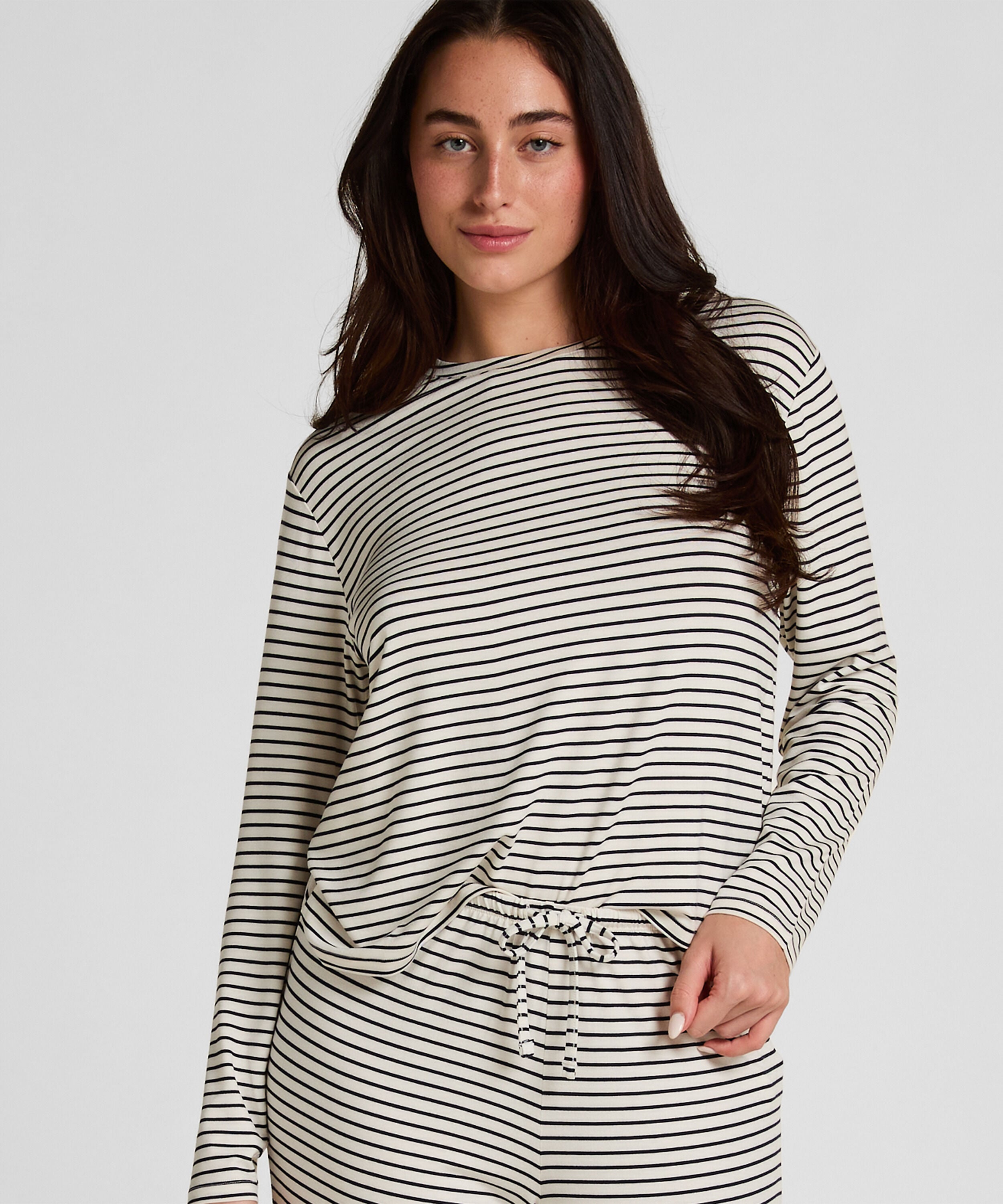Pyjama Top Loose Jersey, Blanco