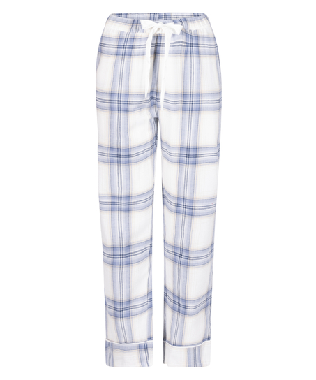 Pantalones de pijama de franela, Azul