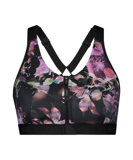 HKMX Sujetador deportivo The Pro Level 3, Negro