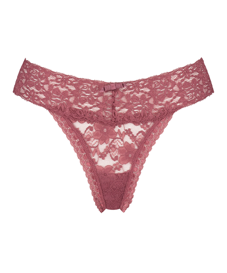 Tanga de corte ultra bajo en forma de V, Rojo