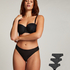 Lote de 3 tangas invisibles, Negro