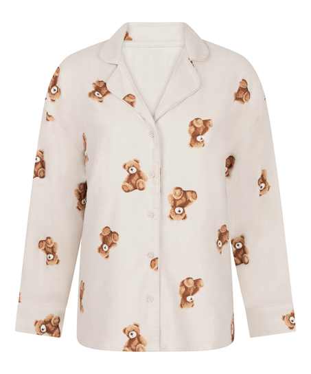 Chaqueta de franela de sarga de oso, Beige