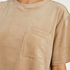Top de terciopelo Pocket, Beige