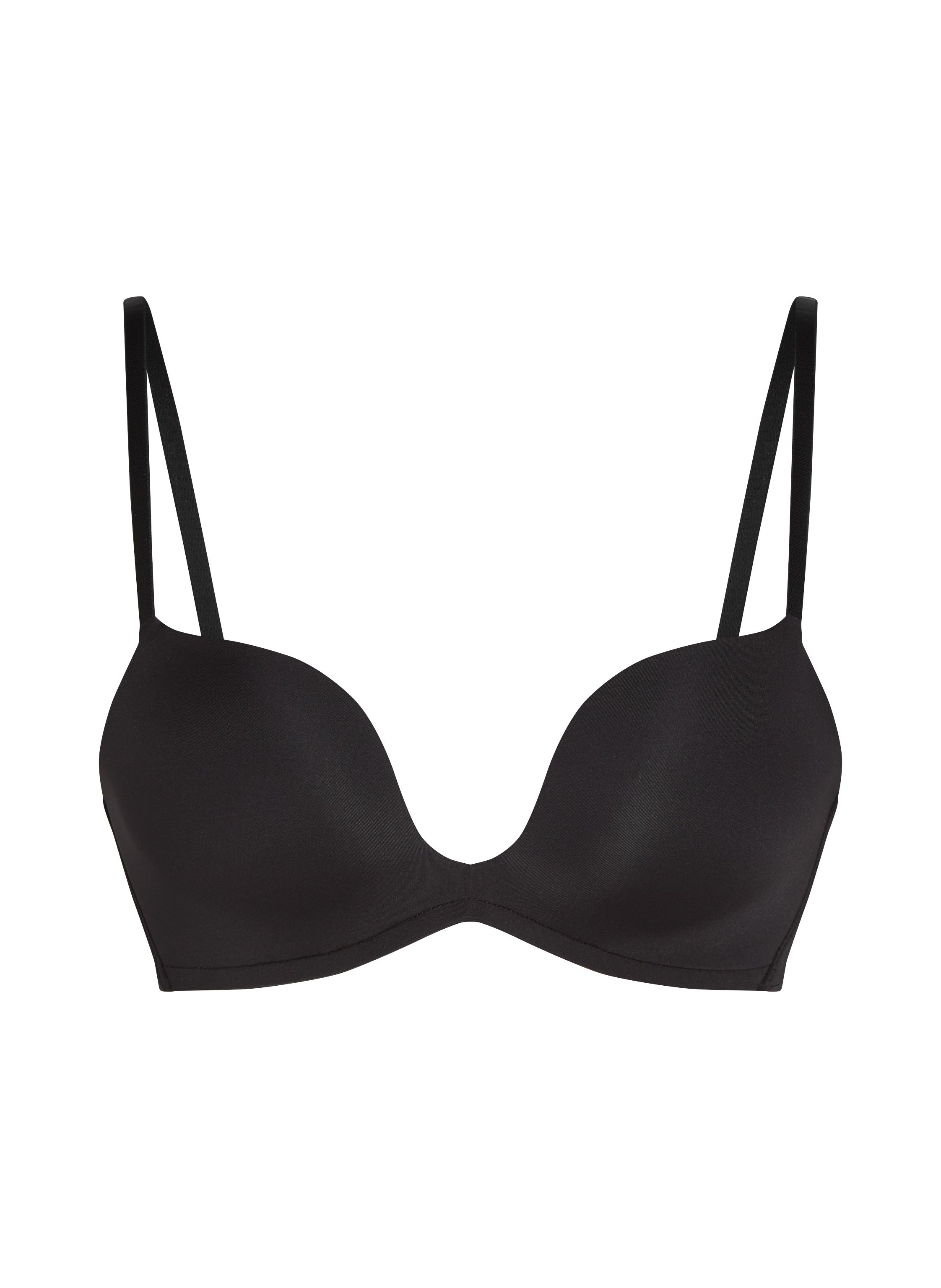 Sujetador push-up de aros preformado Deep-V, Negro, main