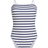 Bañador Bandeau Scallop, Blanco