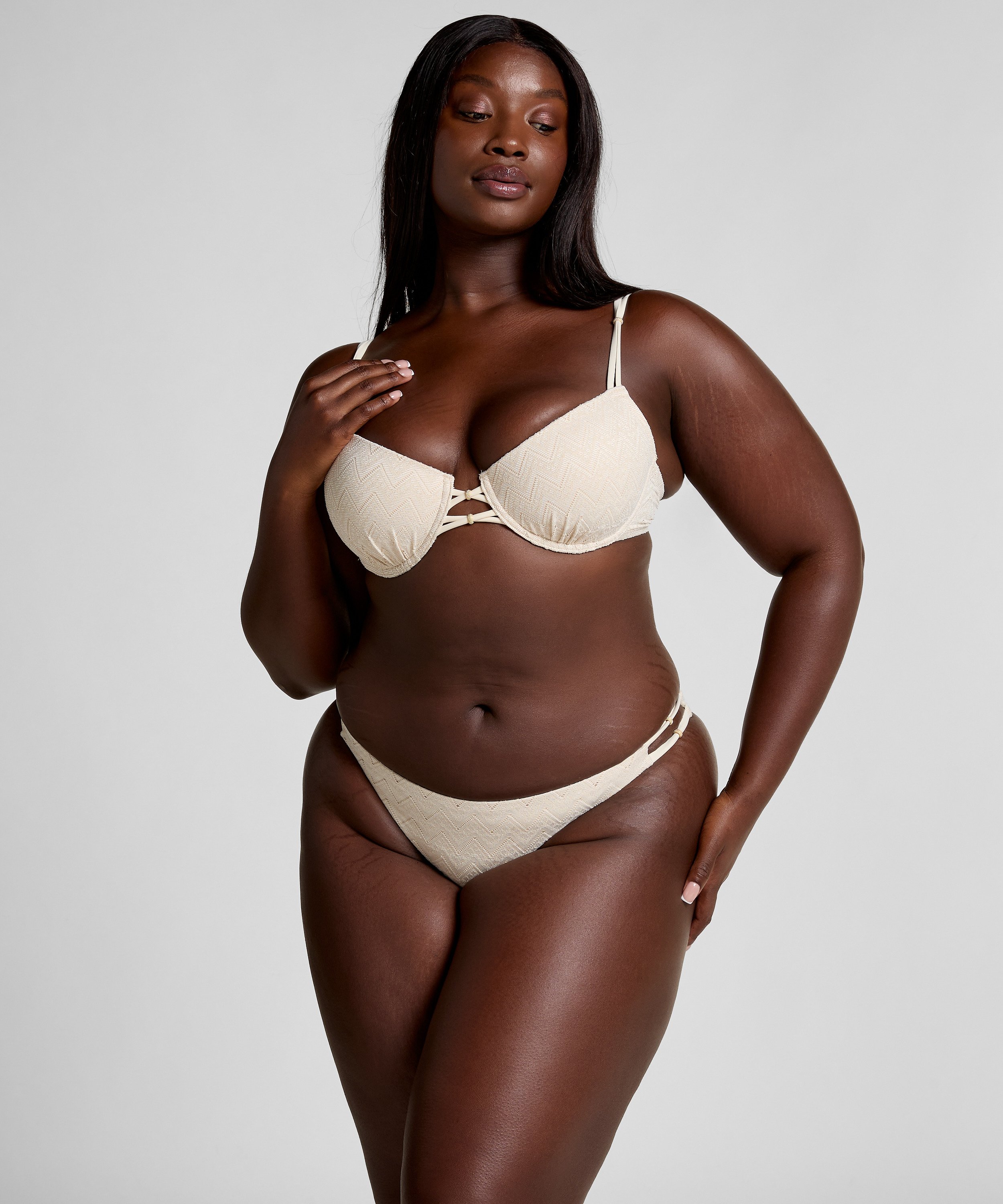 Braguita de Bikini Crochet, Blanco, main