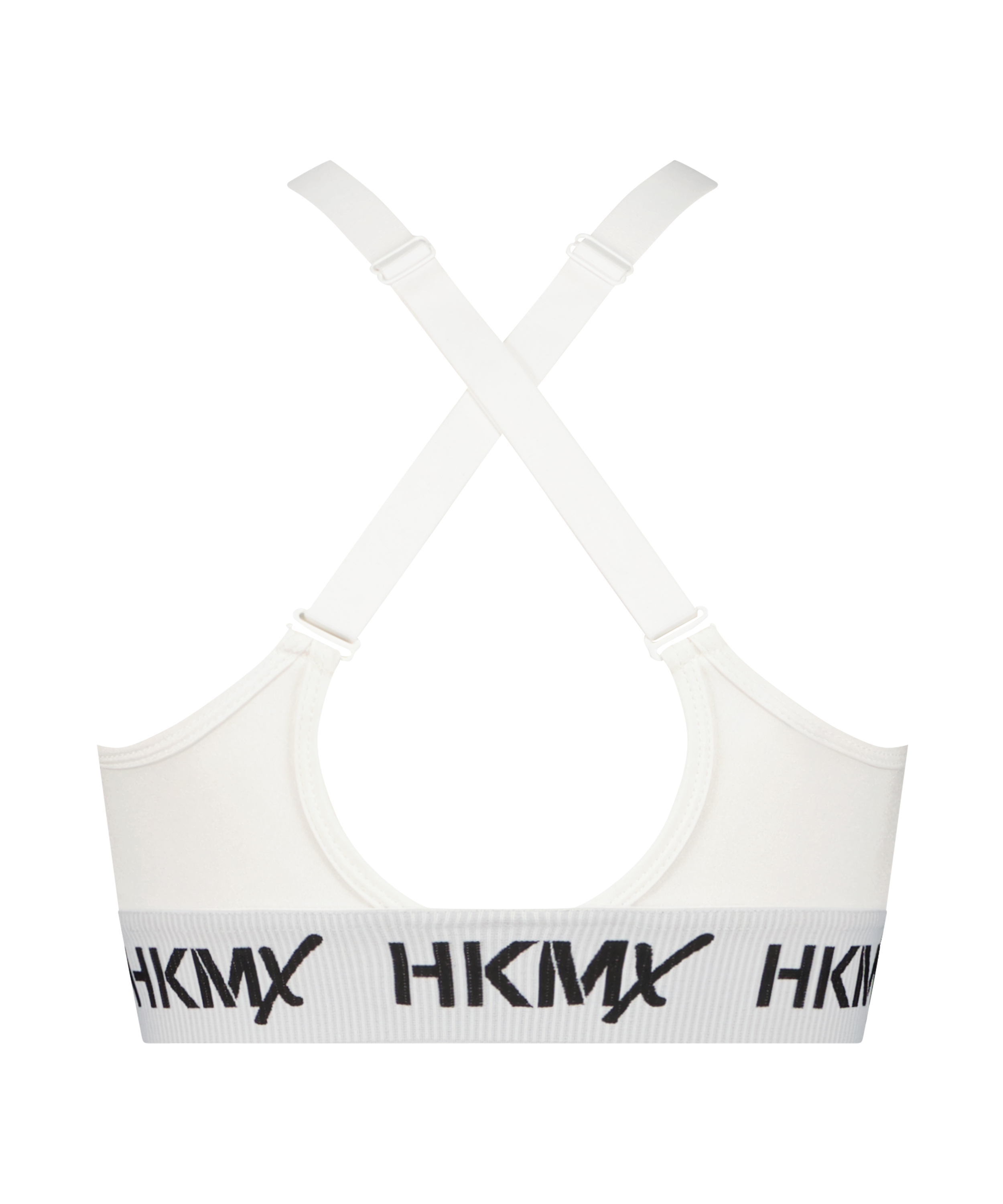 HKMX Sujetador deportivo The Crop Logo nivel 1, Blanco, main