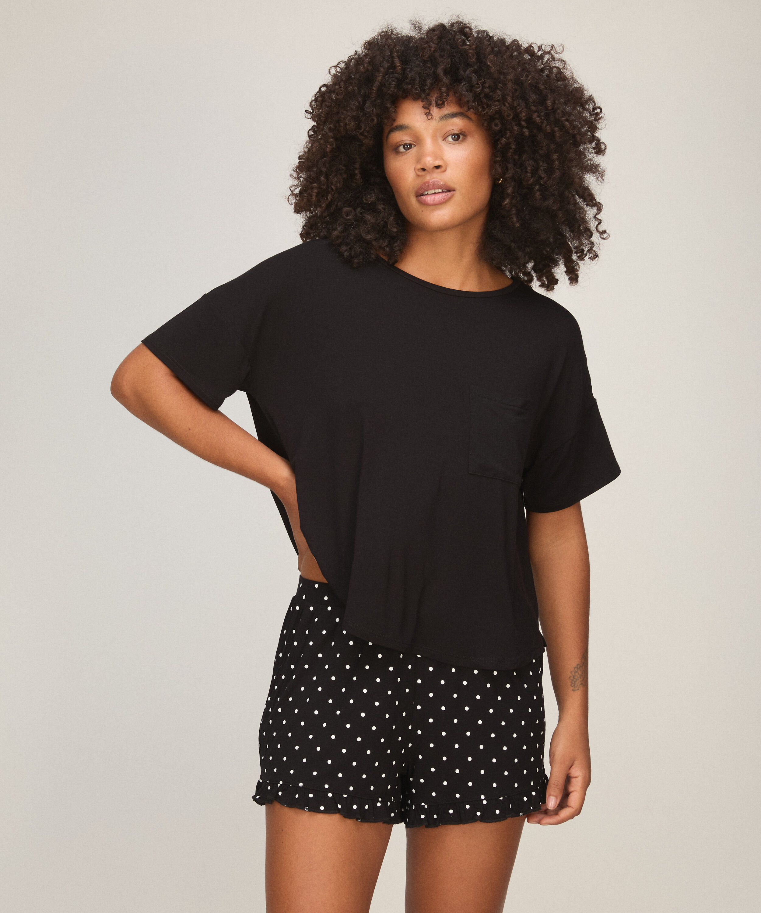 Conjunto de pijama, Negro Conjunto de pijama, Negro