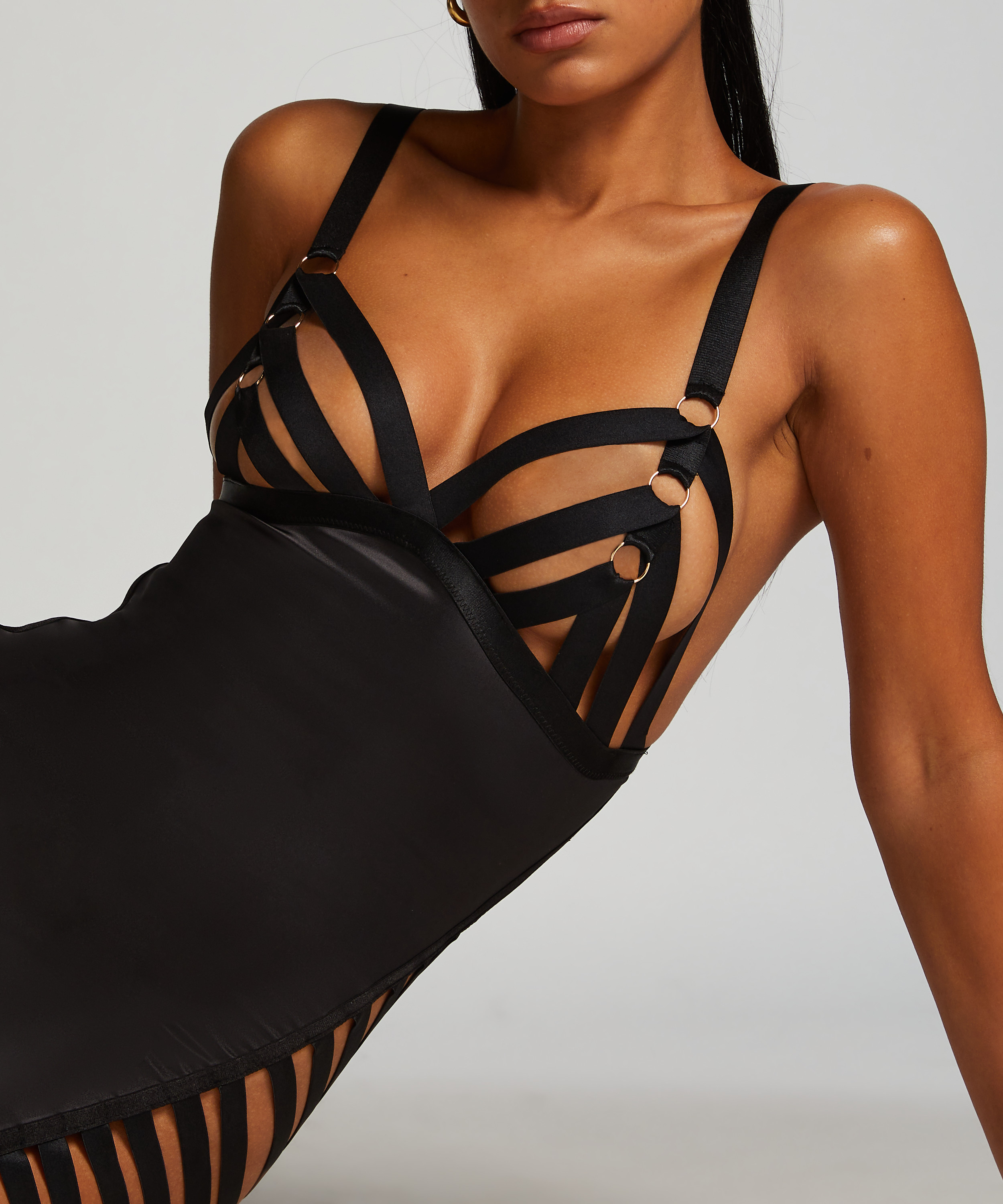 Vestido combinación Brooke, Negro, main