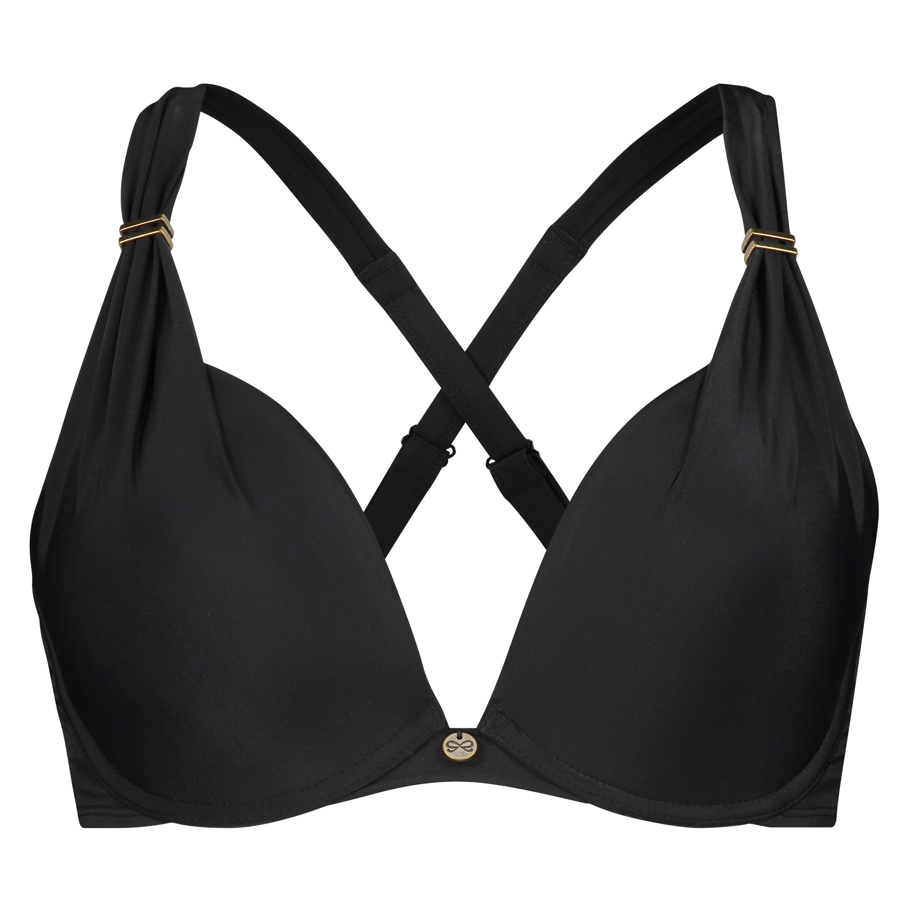 Top de bikini con aros preformado Sunset Dreams Copa E +, Negro, main
