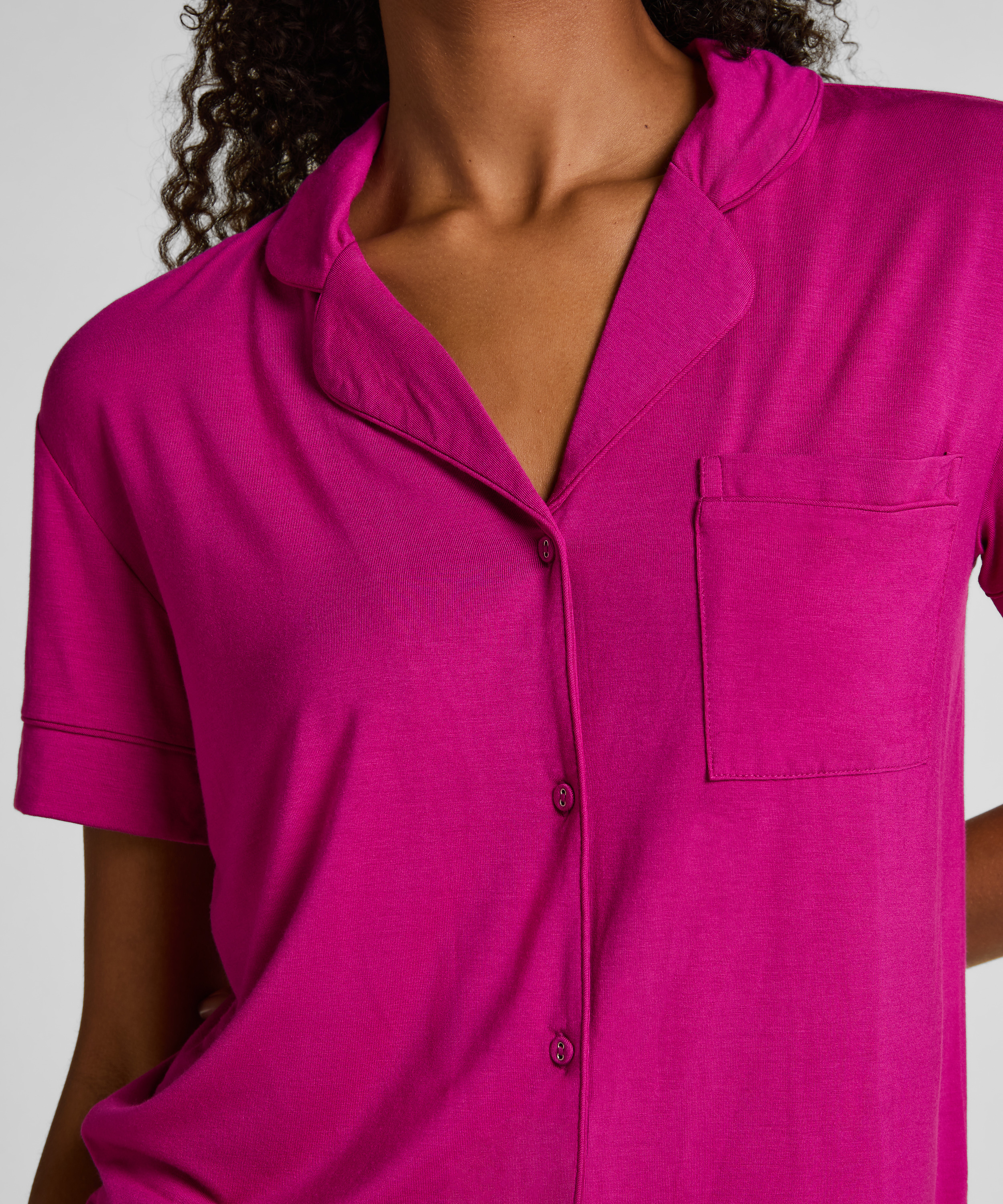 Chaqueta de manga corta de jersey Essential, Rosa, main