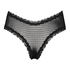 Brasile&ntilde;a en forma de V burn-out mesh, Negro