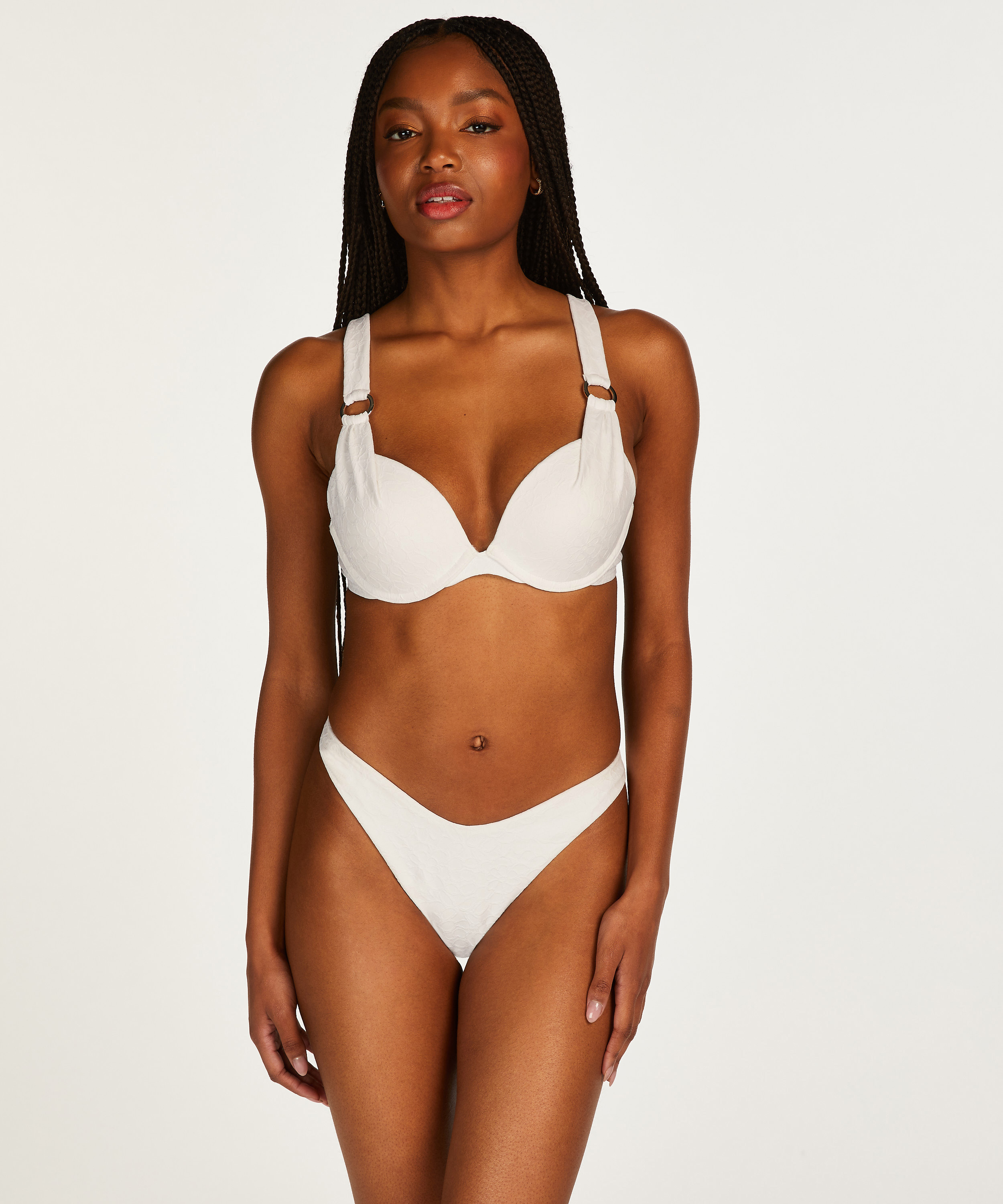 Top de bikini push-up con rellenos y aros Sri Lanka, Blanco, main
