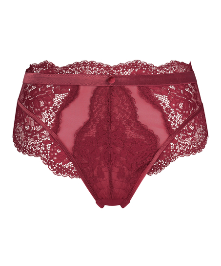 Tanga de corte alto Maureen Rebecca Mir, Rojo