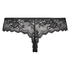 Invisible Tanga Lace Back, Negro