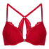 Sujetador de aros push-up acolchado Whiitney, Rojo
