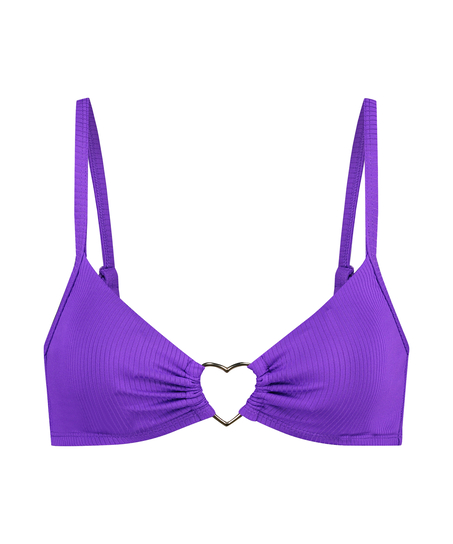 Crop top de bikini Eclipse, Morado