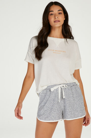 Hunkemöller Pantalón de pijama corto de Rayas Gris