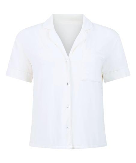 Chaqueta de manga corta de jersey Essential, Blanco