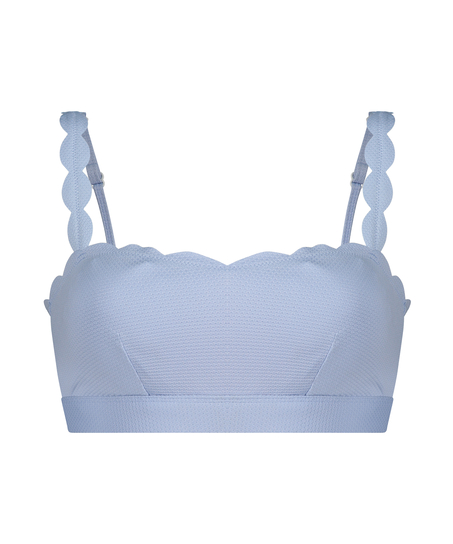 Top corto Scallop, Azul