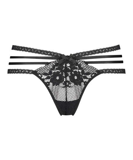 Tanga de tiro bajo Bonnie, Negro