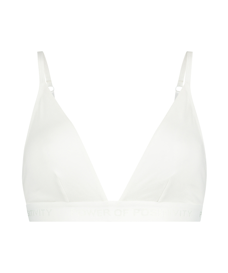 Bralette de triángulo Cutie, Blanco