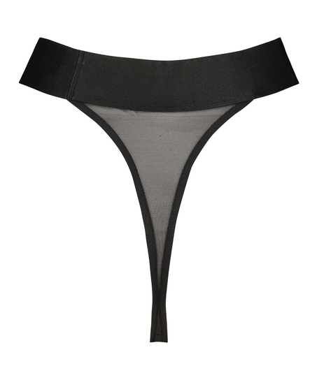 Tanga de tiro alto Flexing, Negro