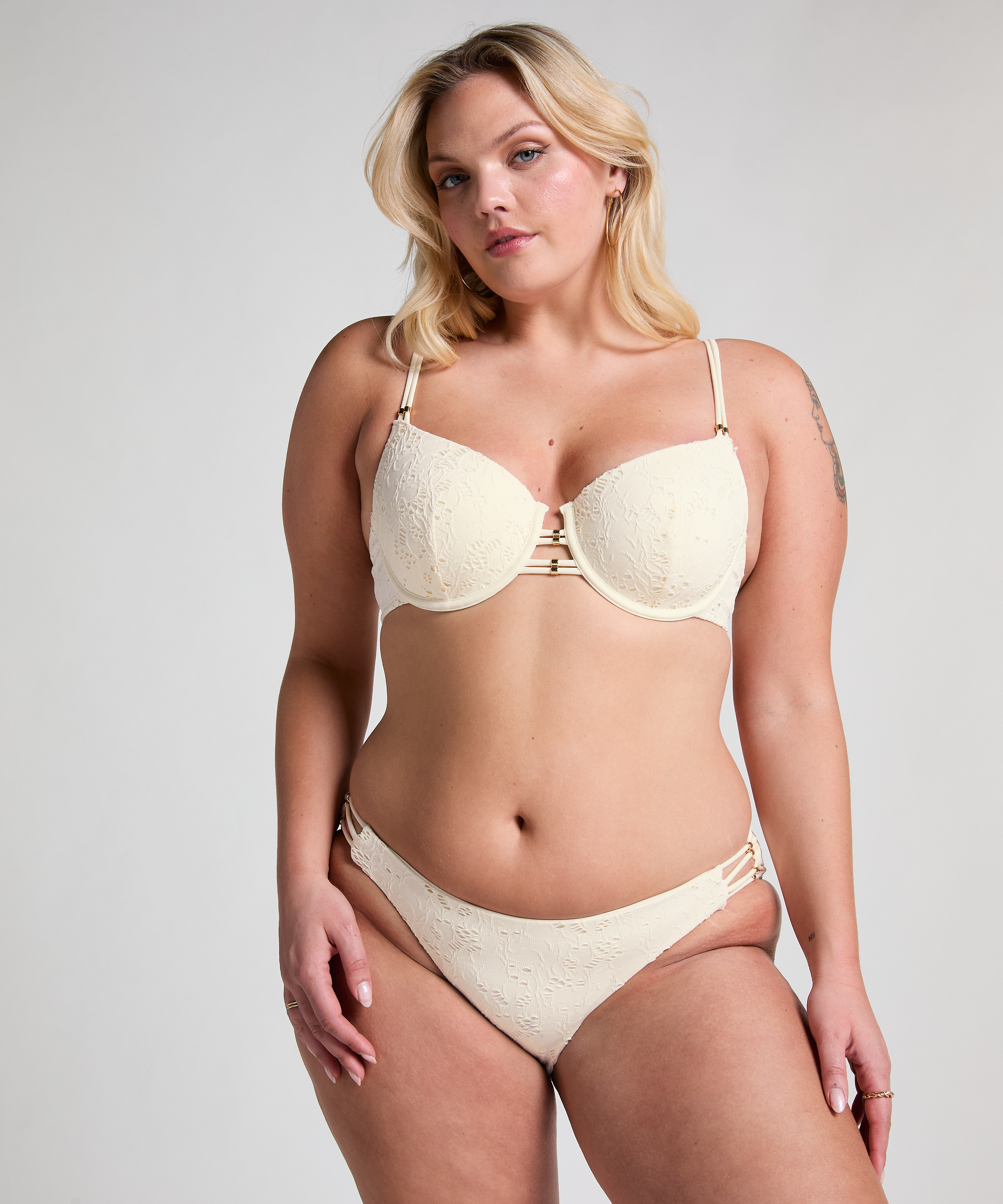Braguita de bikini Crochet, Blanco, main