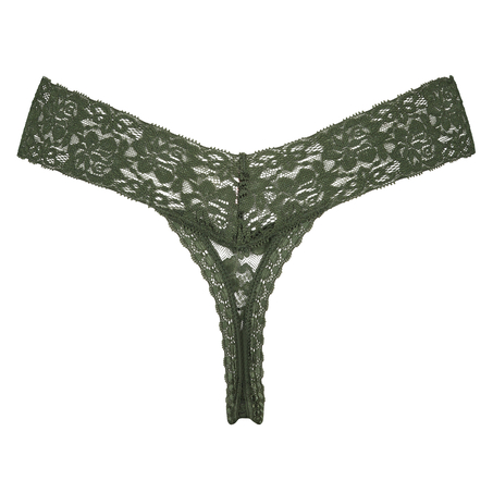 Tanga floral encaje, Verde