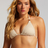 Top de bikini triángulo crochet, Blanco