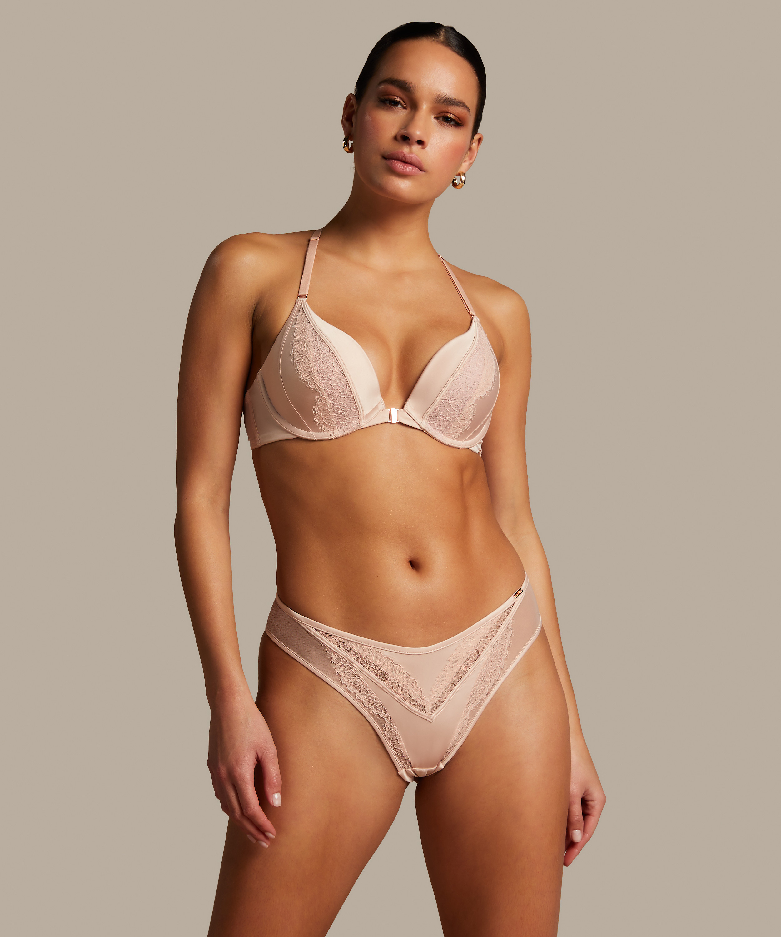 Sujetador push-up acolchado con aros Nicole, Rosa, main