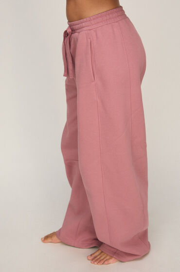 hunkemoller pantalon barrel de felpa afelpada rosa