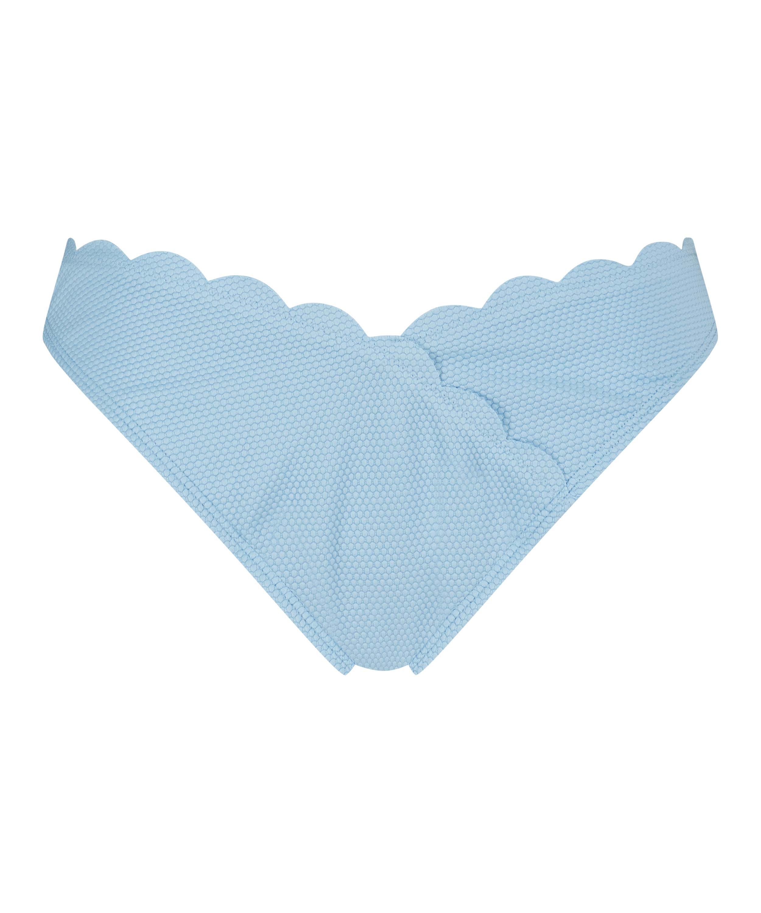 Braguita de bikini de corte alto Scallop, Azul, main