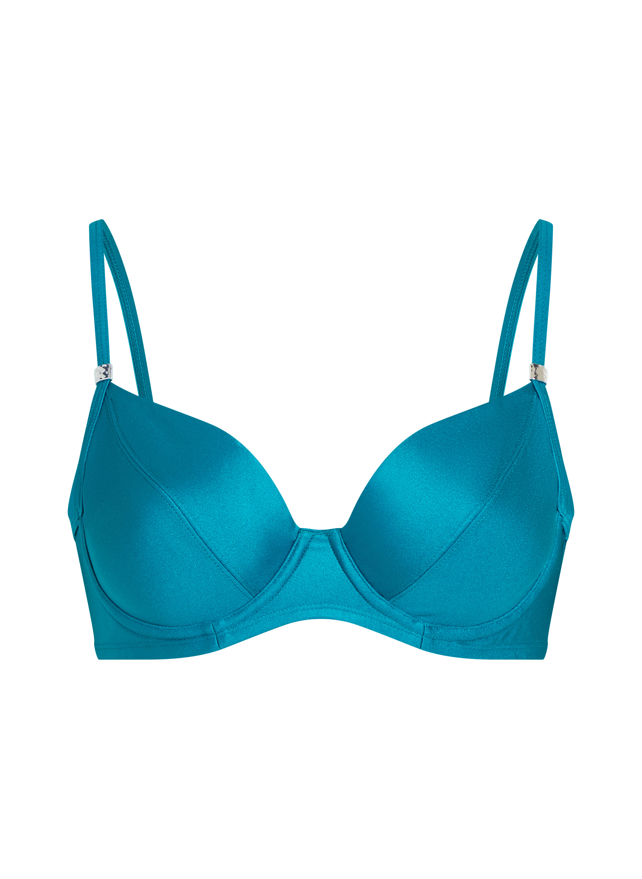 Top de bikini con aros sin relleno Aqua, Verde, main